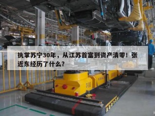执掌苏宁30年，从江苏首富到资产清零！张近东经历了什么？